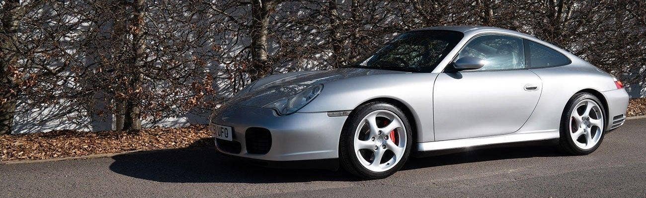 2004 Artic Silver Porsche 996 Carrera 4S at Goodwood Motor Circuit