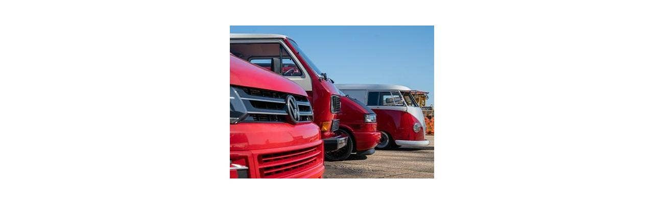 VW Campervans through the ages VW T5 VW Type 25 VW Type 2 Bay VW Splitscreen VW T4