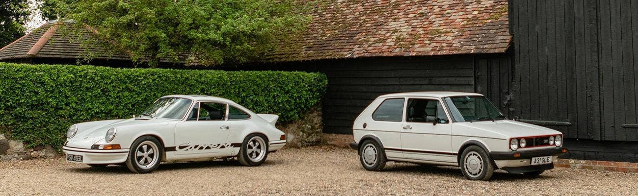 Porsche 911 and Mk1 Golf GTI