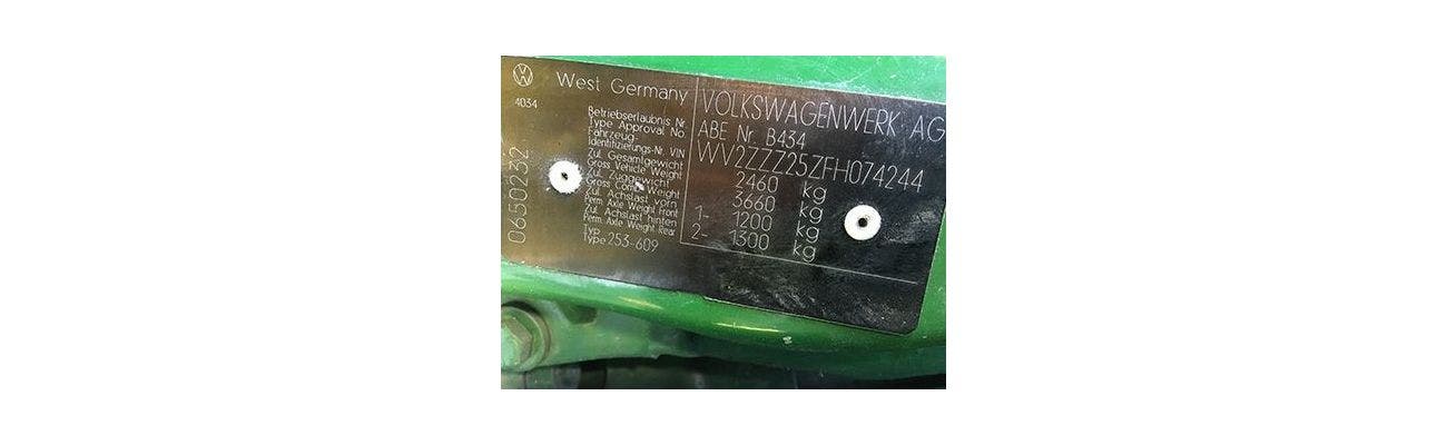 How To Read Watercooled VW Chassis Numbers