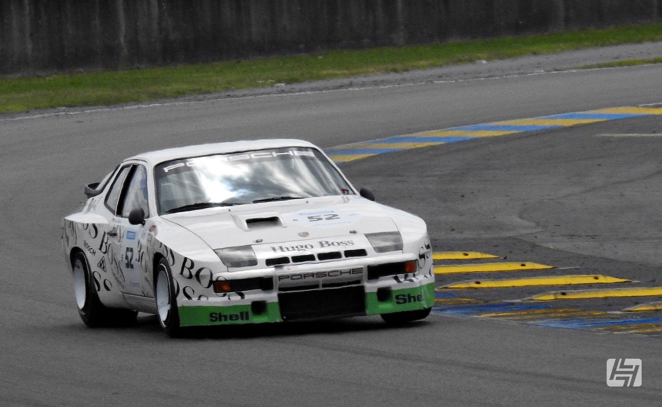White and green Porsche 924 GTP at Classic Le Mans 2023