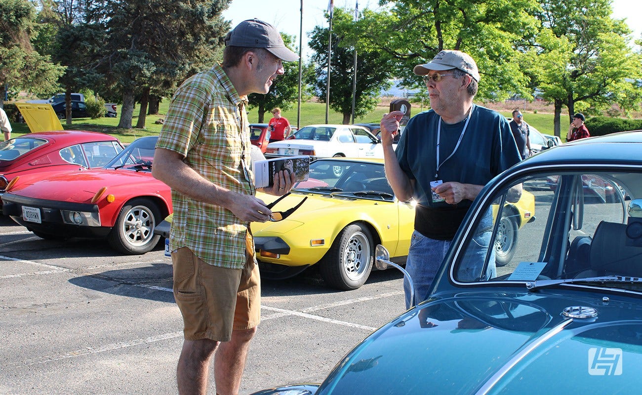 Richard chats to fellow Silver Summit participant