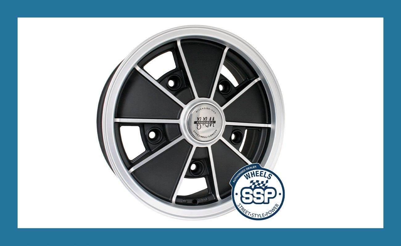 SSP BRM Alloy Wheel, Matt Black with Silver