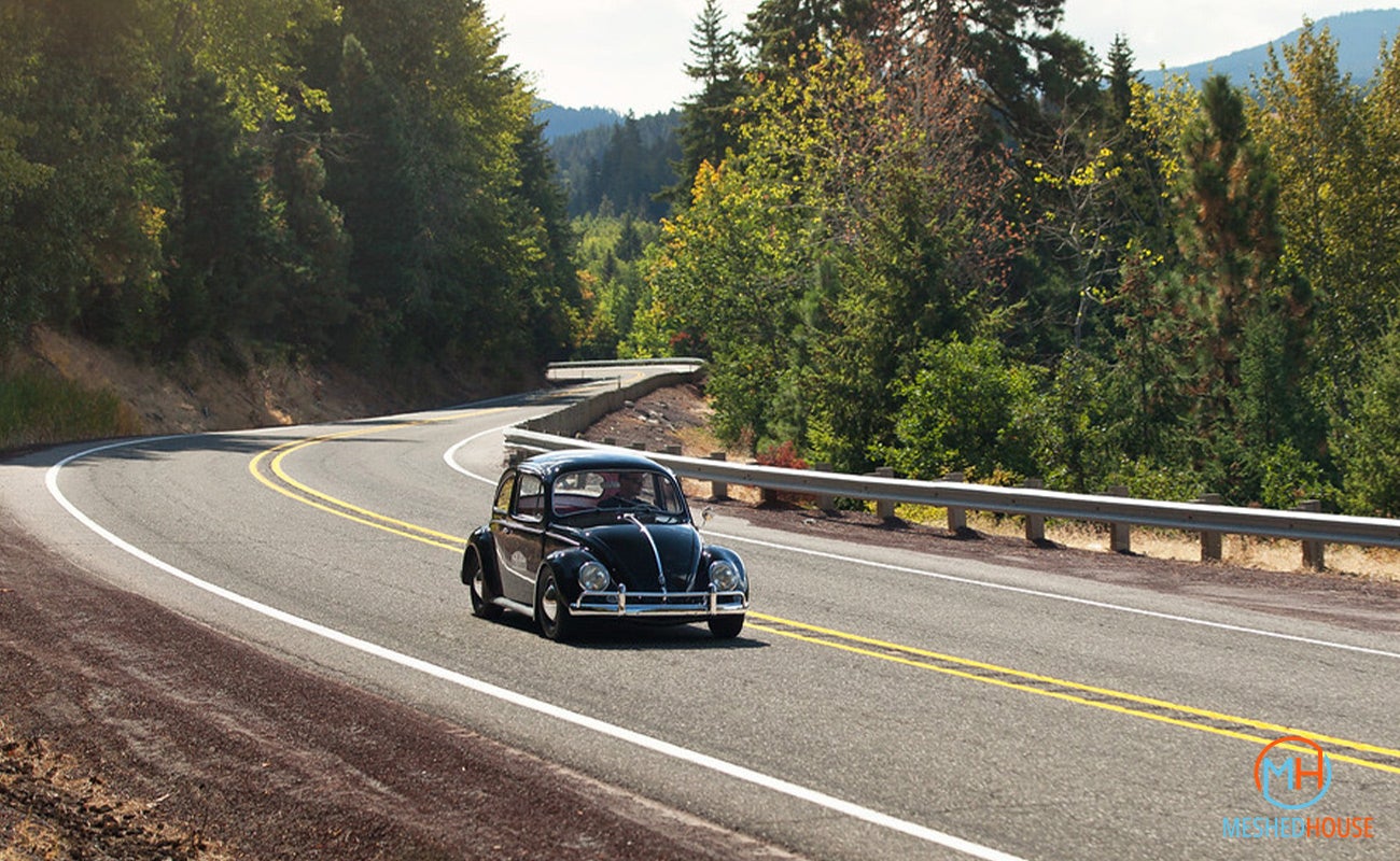 Dave Hord 1958 VW Beetle on a roadtrip