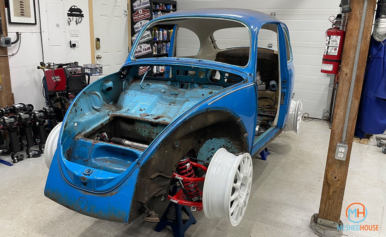 Dave Hord's VW Beetle 'family heirloom' project in the workshop