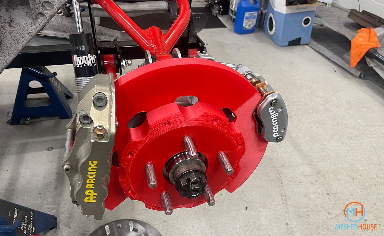 The family heirloom VW Beetle project with 3D printed brake discs to mock up calipers