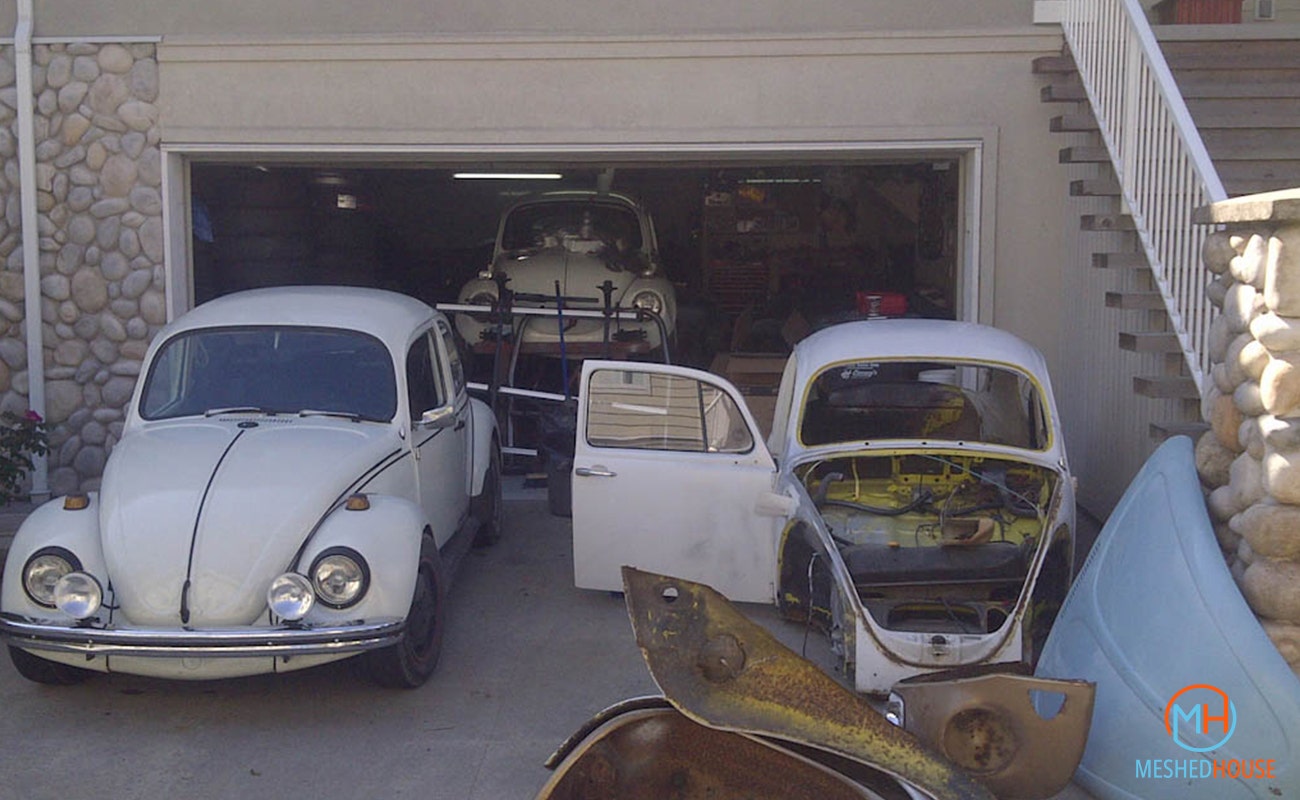 Dard Hord garage full of VW Beetles 