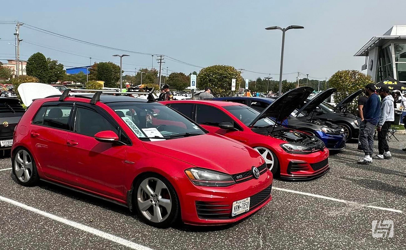 Long Island VW Club Show red VW Golf GTI