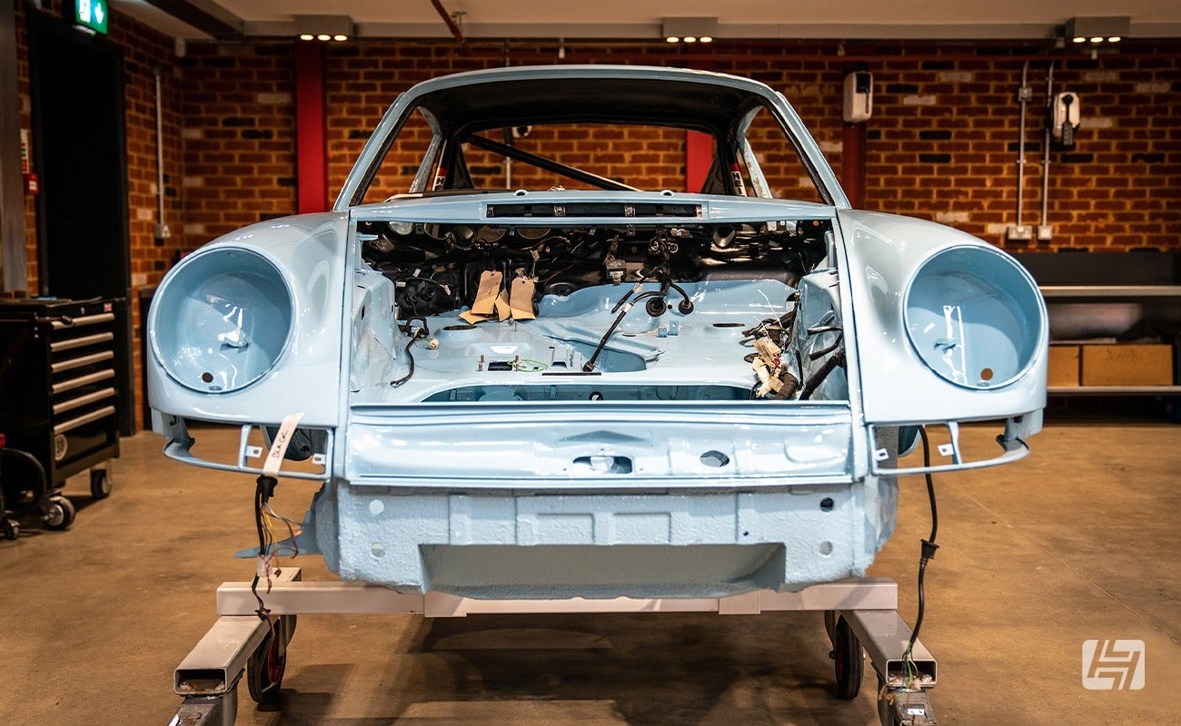 front end of Porsche 911 restoration project at AutoFarm