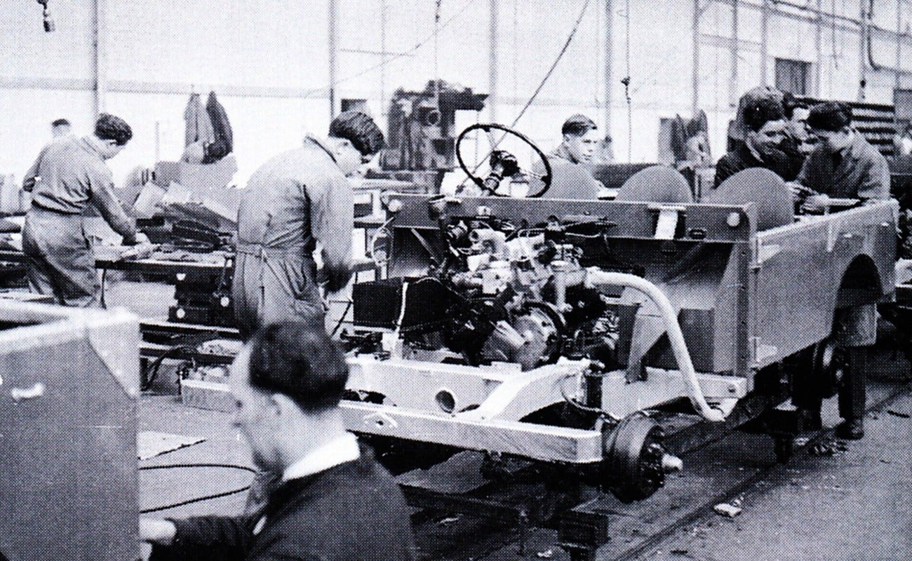 Archive Footage Land Rover production line