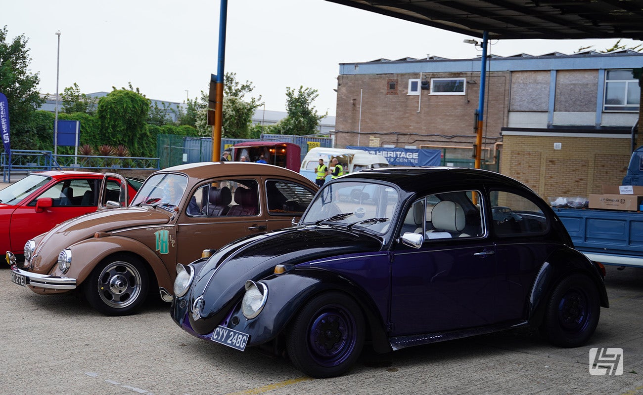 VW Beetles at Heretics VW and Porsche enthusiast event August 2024