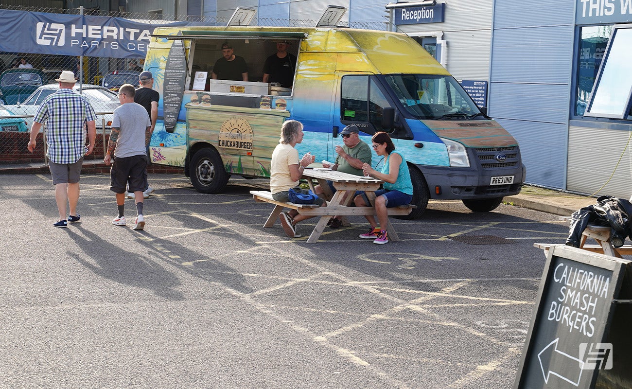 Chuckaburger Food Van at Heritage Parts Centre Heretics meet July 2024