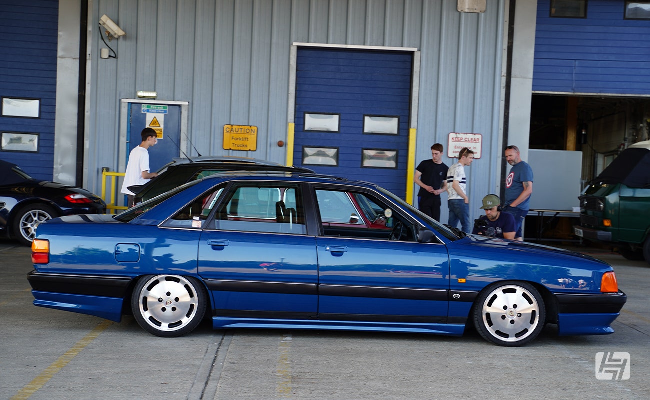 Lowrider Audi 100 June's Heretics Meet at Heritage Parts Centre 2024