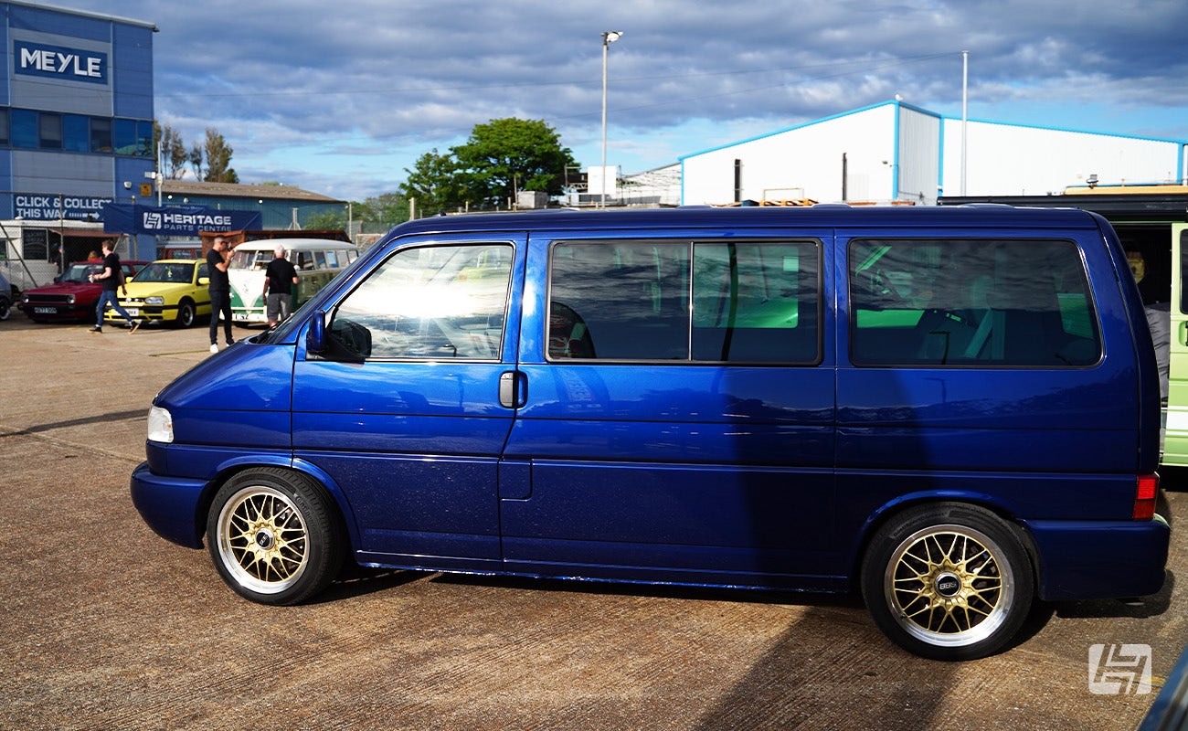 Blue VW T4 Last Edition at Heretics VW and Porsche enthusiast meeting at Heritage Parts Centre