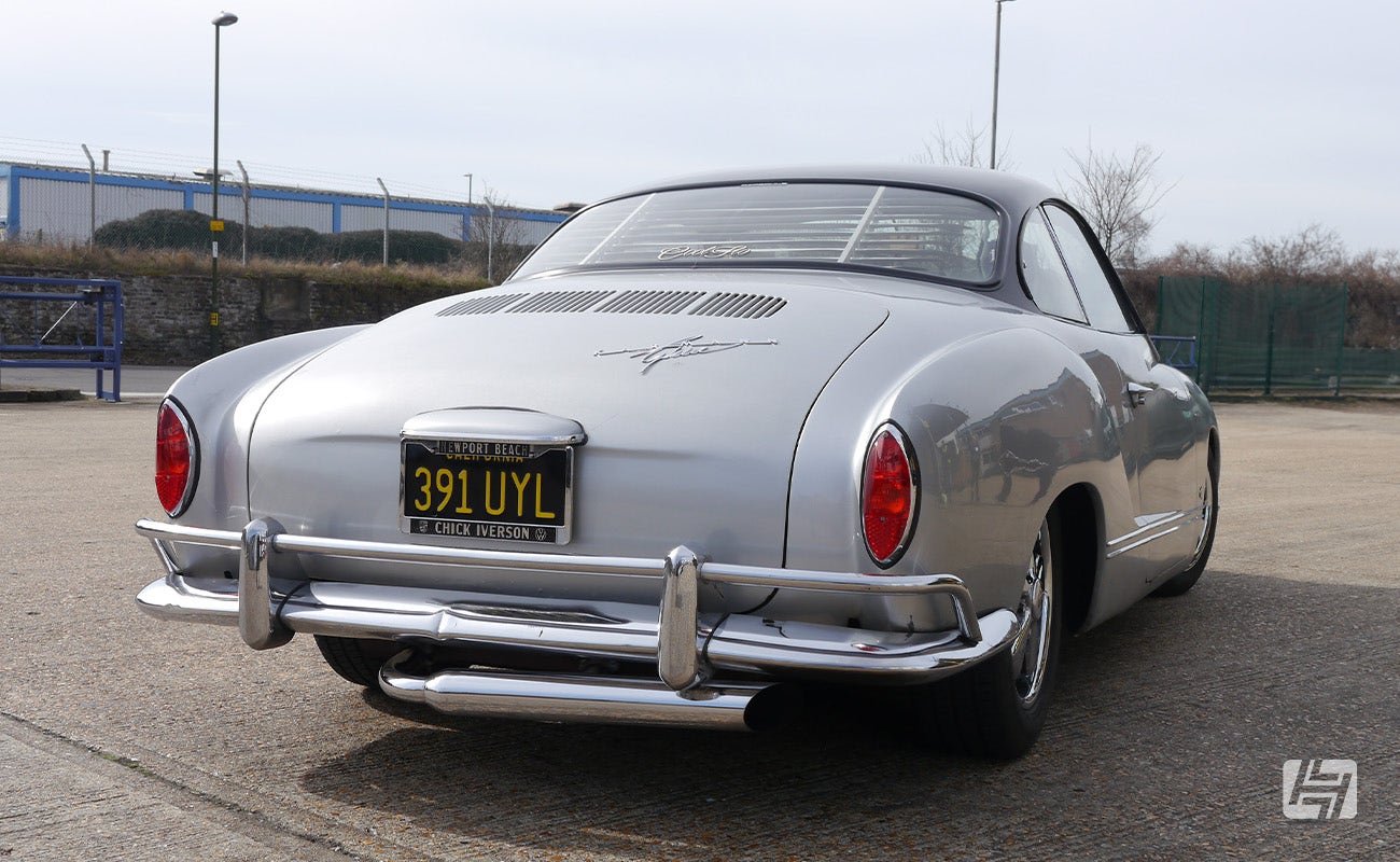 Silver Karmann Ghia Coupe rear