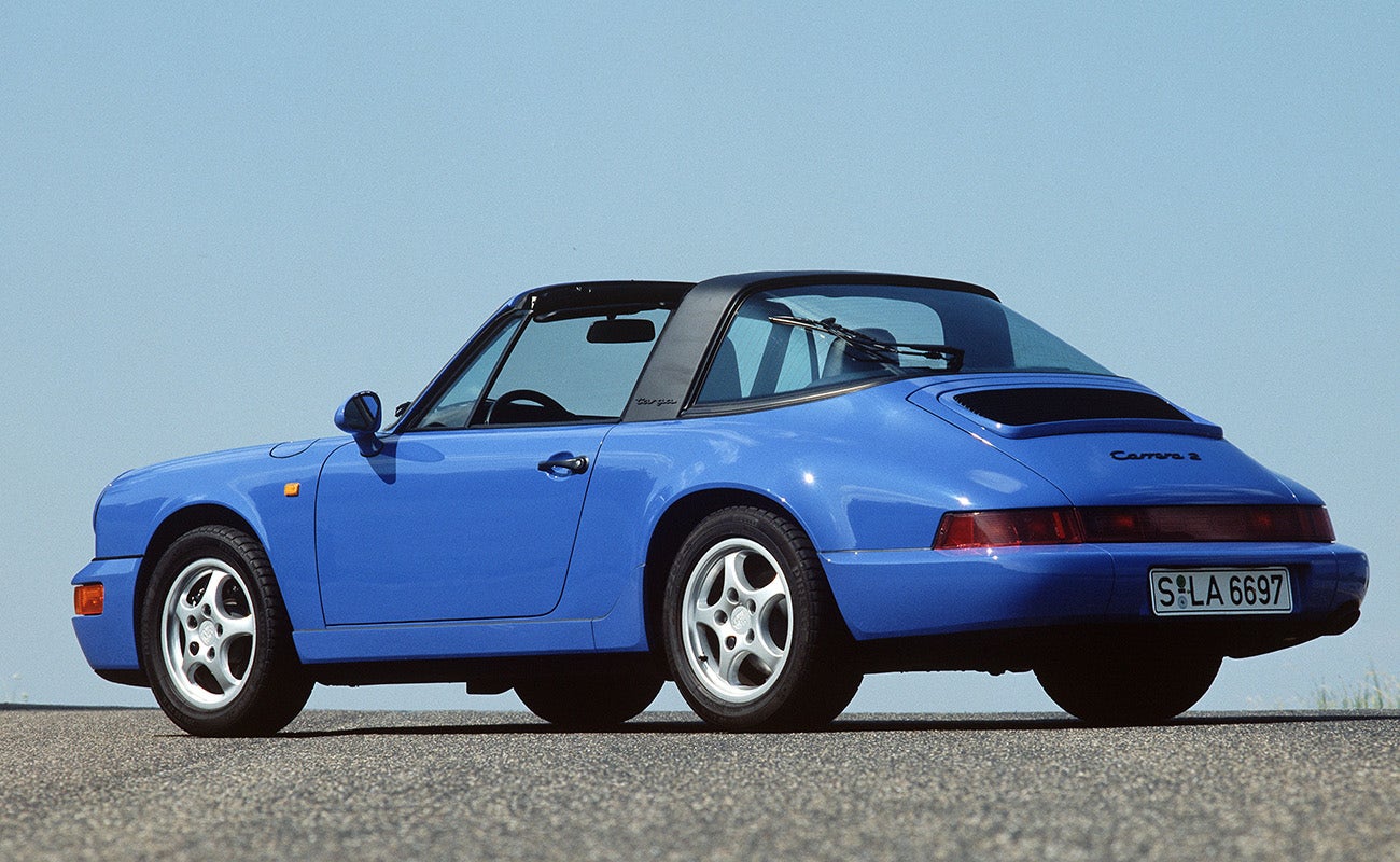 Blue Porsche 964 Targa