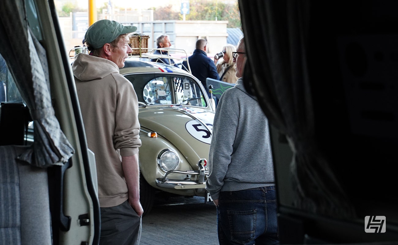 Enthusiasts chat at Heretics April 2025 Meeting at Heritage Parts Centre