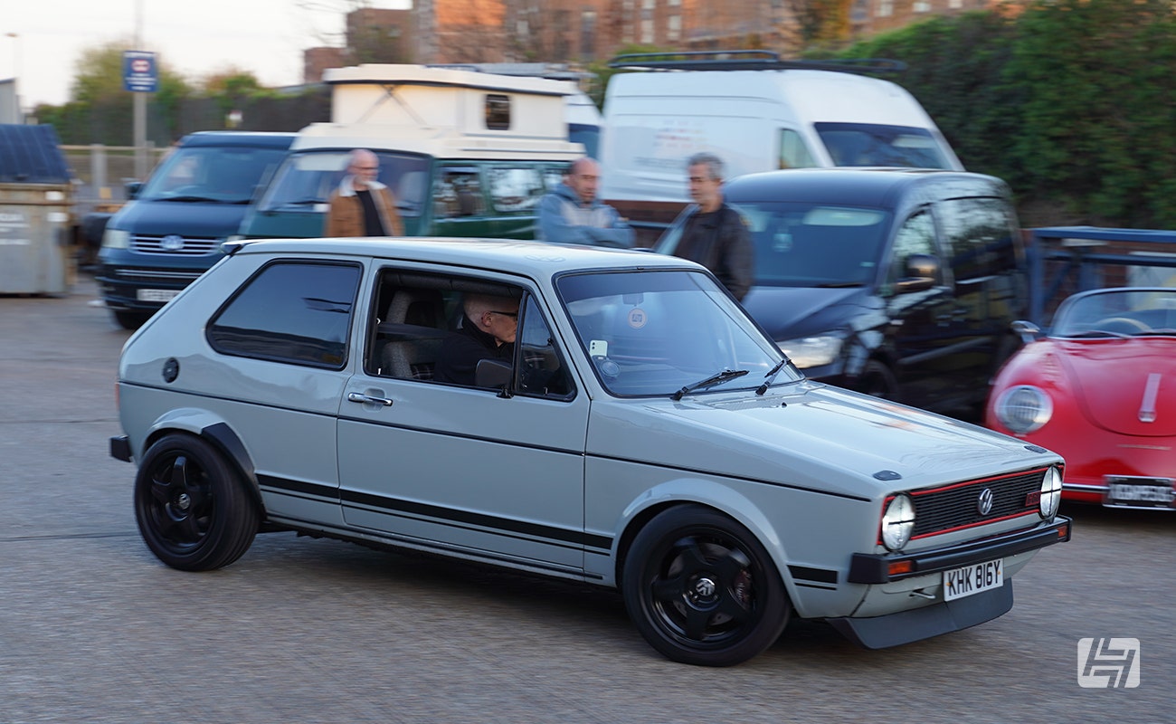 Grey VW Golf Mk1 G60 at Heretics April 2025 Meeting at Heritage Parts Centre