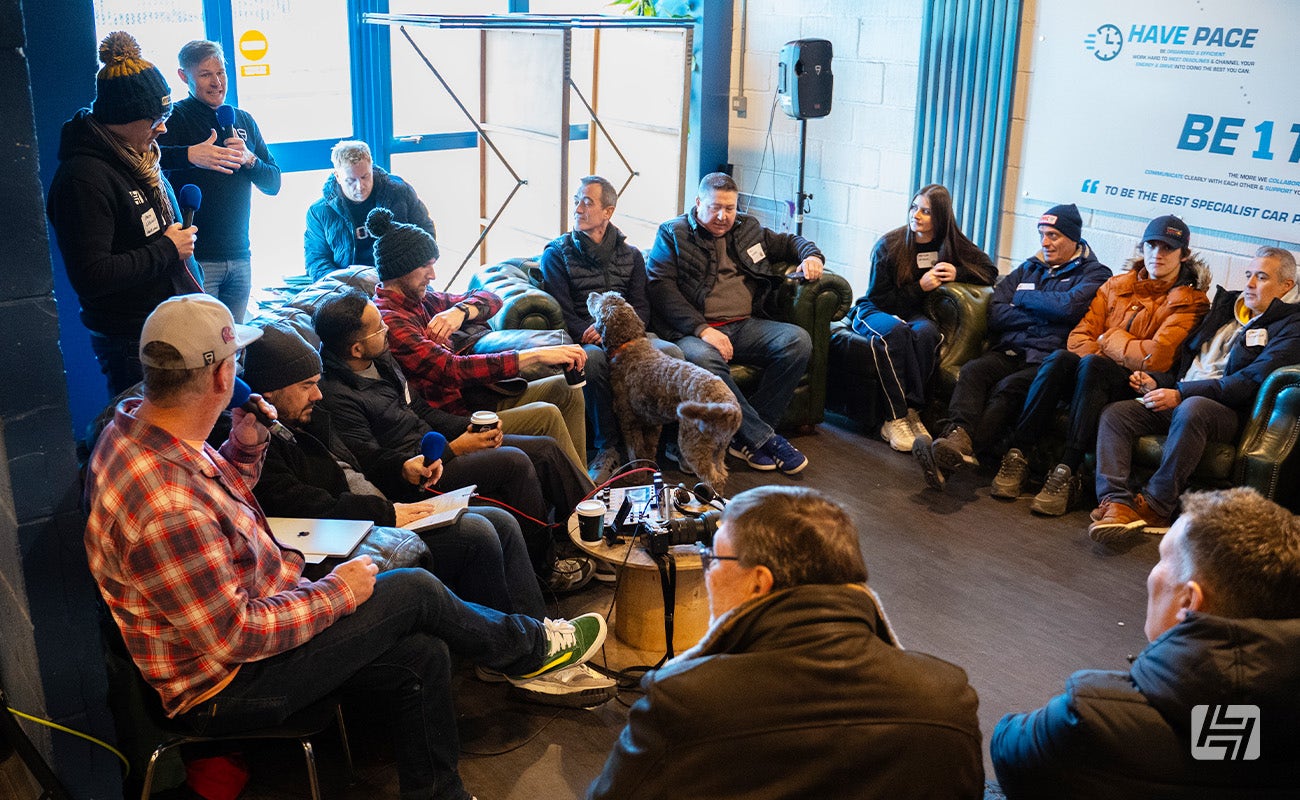9Werks Podcast recorded live at Heritage Parts Centre 9Werks warehouse meet