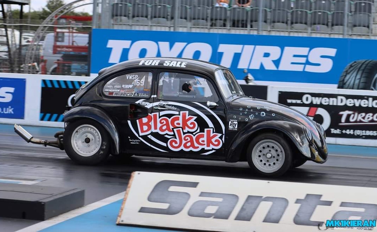Don's VW Beetle Drag Car 'Black Jack' at Santa Pod