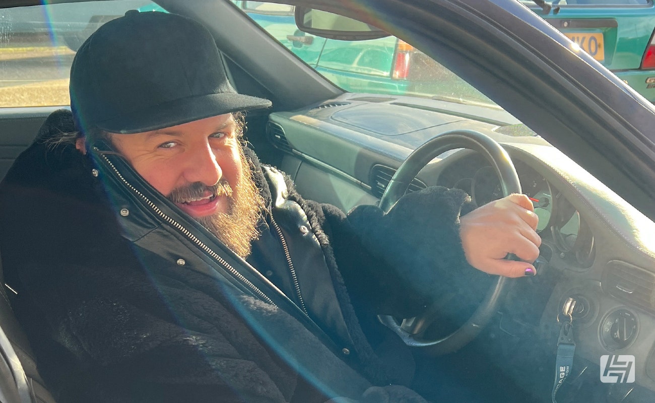 Phil sat at the wheel of Porsche 997