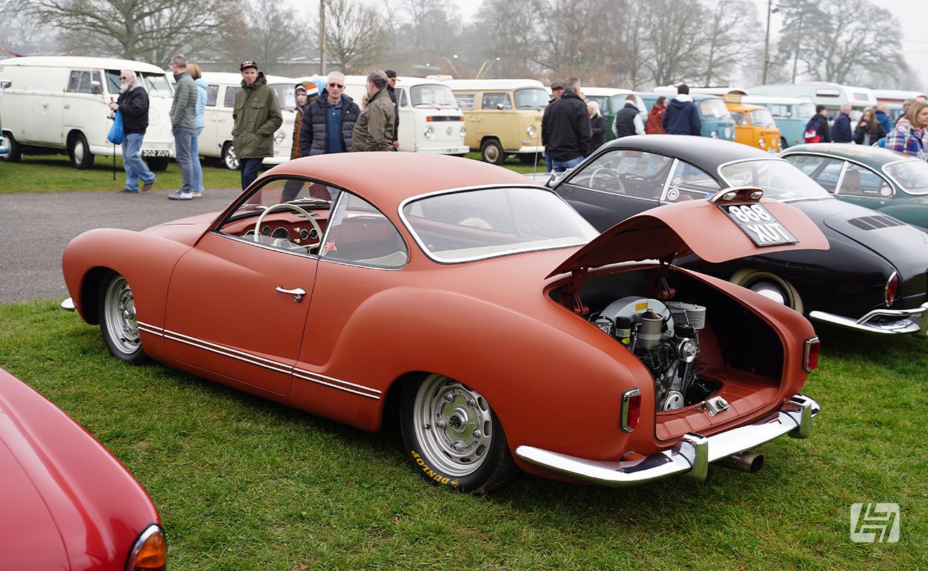 Satin Red Karmann Ghia lowlight at Volksworld 2025