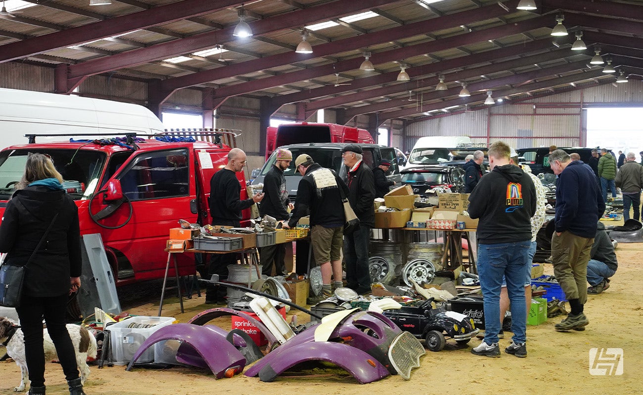 Inside the Swap Meet area at Volksworld 2025