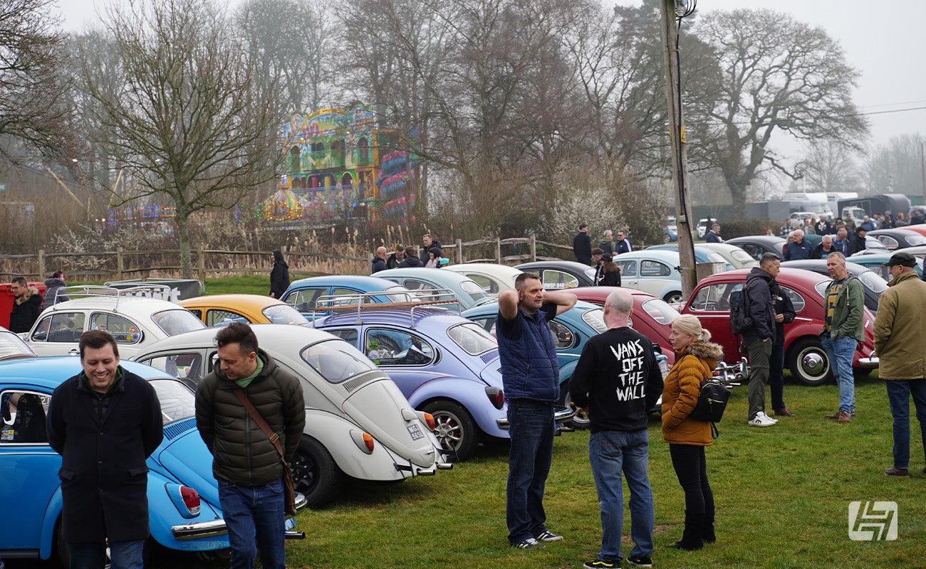 Enthusiasts enjoy a variety of cars at Volksworld 2025
