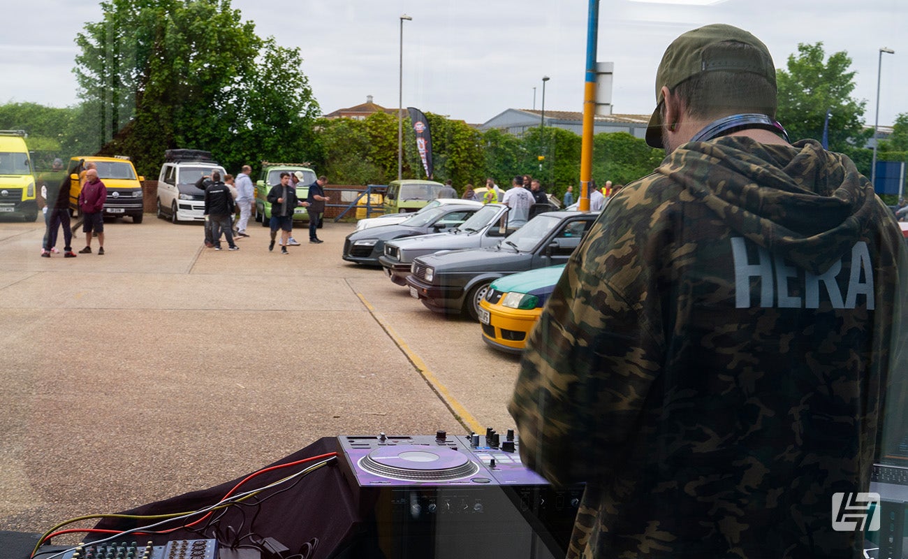 DJ Nino at Heretics enthusiasts meet at Heritage Parts Centre May 2025