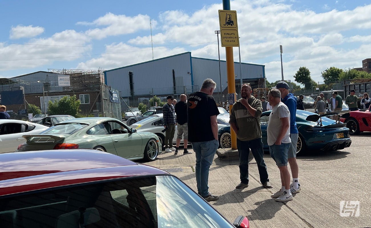 Porsche breakfast meeting at Heritage Parts Centre with Stuttgart South and Legends Drivers Club, May 2025
