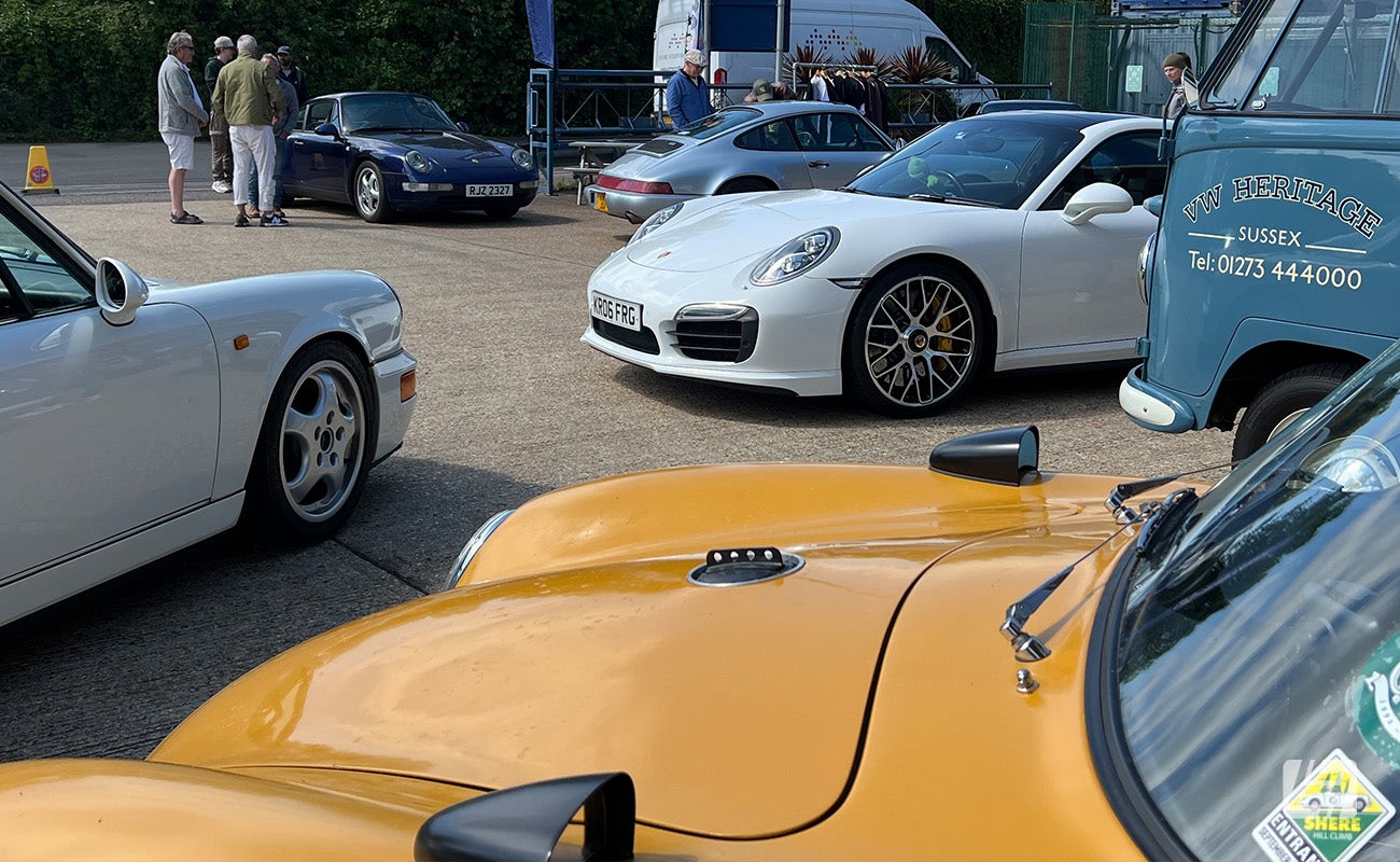 Porsche breakfast meeting at Heritage Parts Centre with Stuttgart South and Legends Drivers Club, May 2025