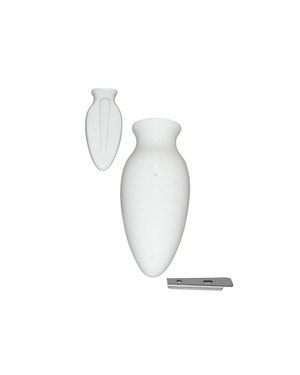 Bud Vase, White Ceramic  fits Beetle,T2 Split Bus,Beetle Cabrio