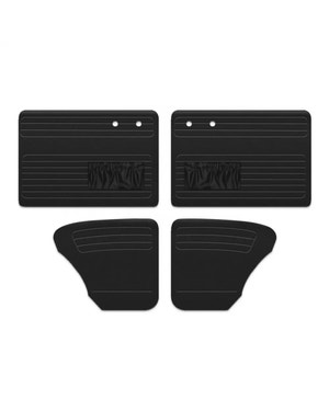 Door Card Set with Pockets in Black Vinyl