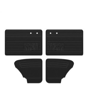 Door Card Set with Pockets in Black Vinyl  fits Beetle