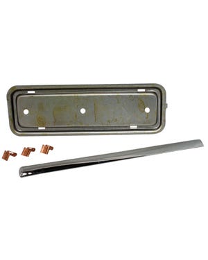 Standard Radio Blanking Plate with Chrome Moulding  fits Beetle