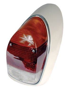 Complete Rear Light Left with Amber Clear and Red Lens  fits Beetle,Beetle Cabrio