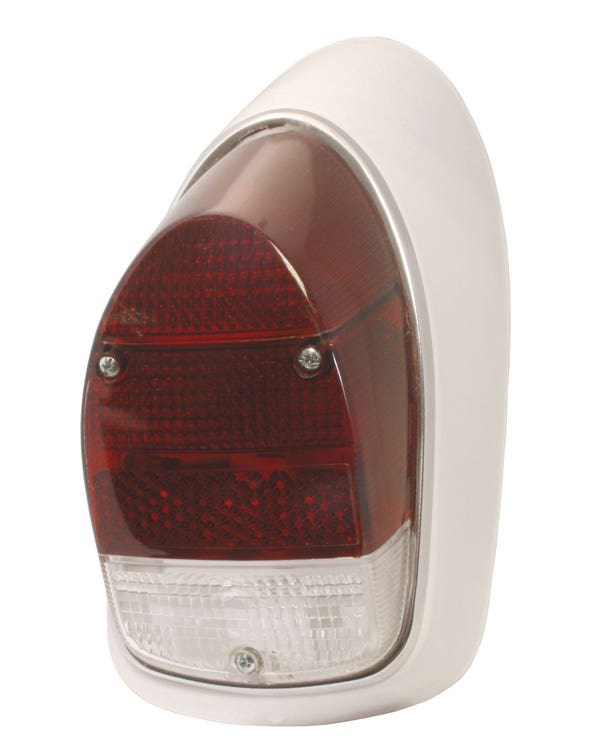 Complete Right Hand Rear Lamp Assembly with Red & Clear Lens  fits Beetle,Beetle Cabrio