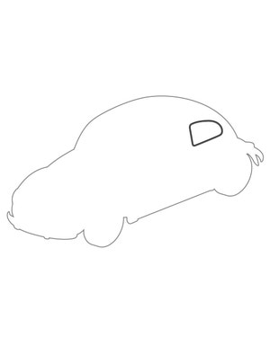 Rear Quarter Window Seal Deluxe for Metal Trim Left fits Beetle
