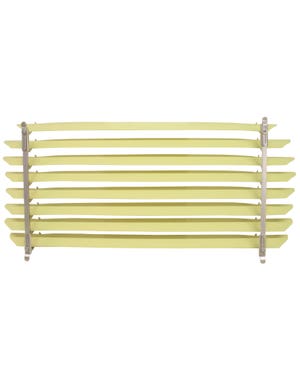 Rear Window Blind with Ivory Coloured Slats