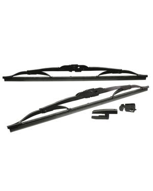 13 Inch Wiper Blade Set with Black Holders  fits Karmann Ghia