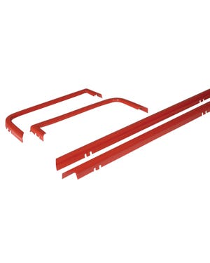 Verkleidungssatz für den Grill, 4-teilig, Rot  fits Golf 1,Golf 1 Cabriolet,Caddy 1