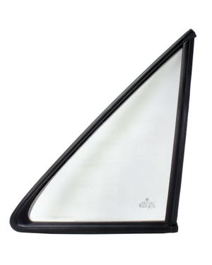 Scheibe, transparent, für festes Dreiecksfenster, mit glatter Dichtung, vorne links  fits Golf 2,Jetta