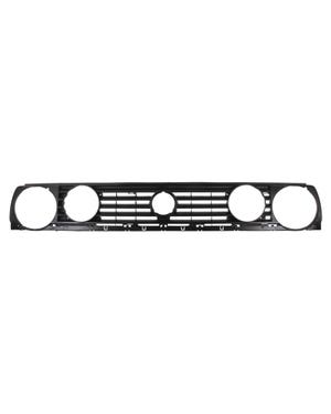 Front Grille, 5 Slat, Twin Headlight, Black