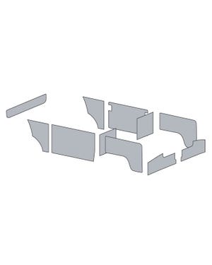 Conjunto de paneles para puertas para modelos con el volante a la derecha en una combinación de dos colores como la de los fabricantes originales