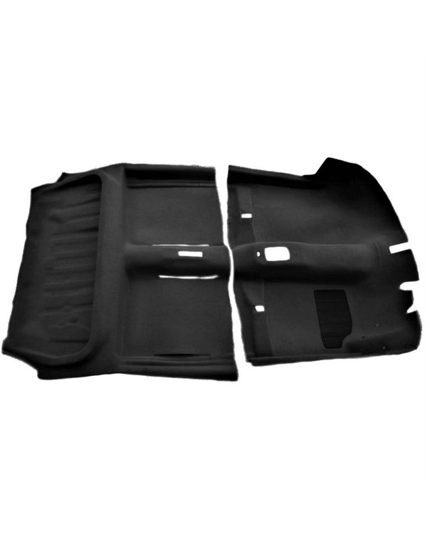 Carpet Set for 3 and 5 Door Right Hand Drive, Black  fits Golf Mk2,Jetta