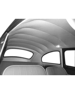 Dachhimmel in grau-weiß perforiertem Vinyl, 9-teilig fits Käfer