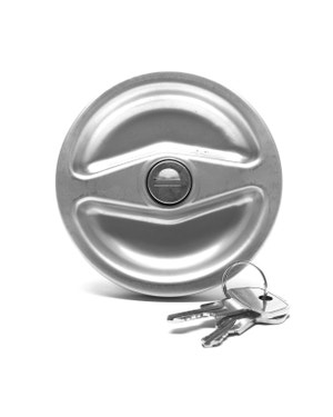 Fuel Filler Cap, x2 Keys, Stainless Steel fits T2 Bay