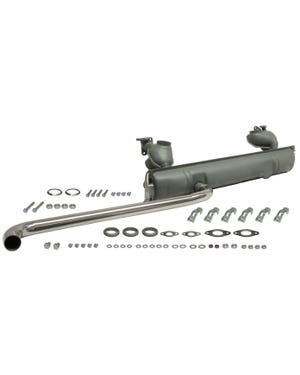 Exhaust kit with Stainless Steel Tailpipe, 1500 & 1600 Engines fits T2 Bay,T2 Split Bus