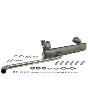 Auspuffanlage mit Edelstahl-Endrohr, 1500-1600l  fits Bus T2,Bus T1