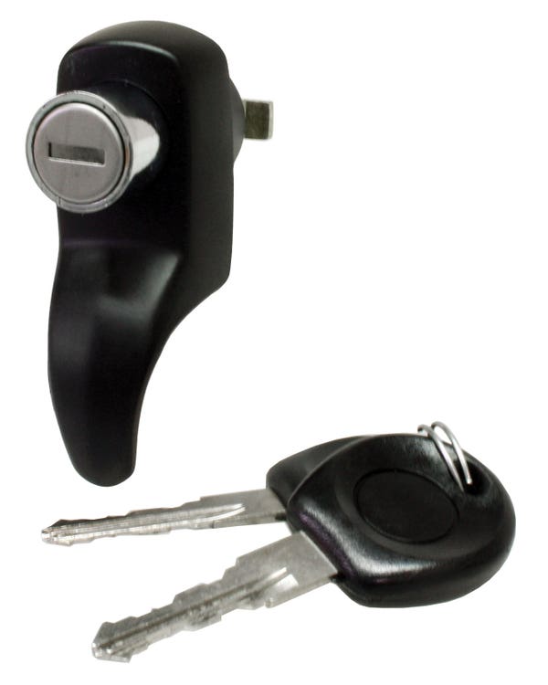 Tailgate Push Button Locking Handle Black  fits T2 Bay,Splitscreen